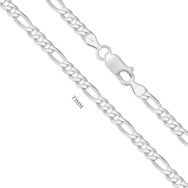 Necklace Chain Real 925 Sterling Silver Filled Solid Bling Link Heart Pendant 